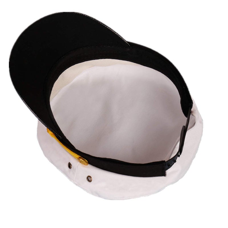 Feacole Sailor Ship Yacht Boat Captain Hat Costume Accessories - Sailor Cap,Wooden Pipe,Aviator Sunglasses White - Image 2